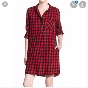 Red flannel madewell dress